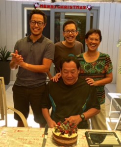 Celebrating with my family